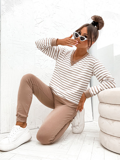 Royalfashion Women's striped cotton set