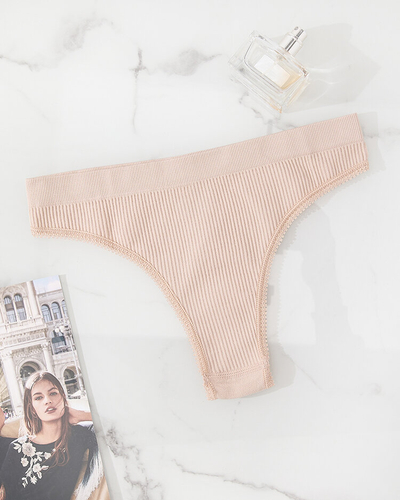 Royalfashion Bēšas krāsas biksītes ar krūšturi sievietēm