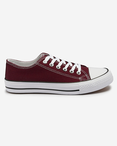 Maroon women's classic lace-up sneakers Ogisa - Footwear