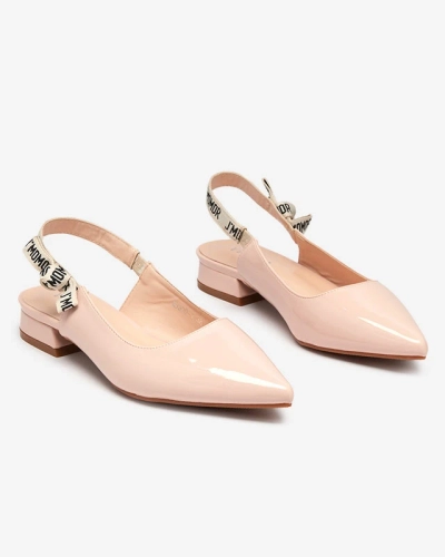 Beige women's sandals with pointed toe Ludda - Shoes