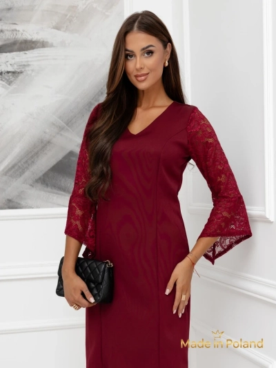 Women's mini dress with lace sleeves Livia Style