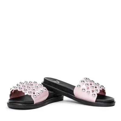 OUTLET Pink women's slippers with Velino jets - Footwear