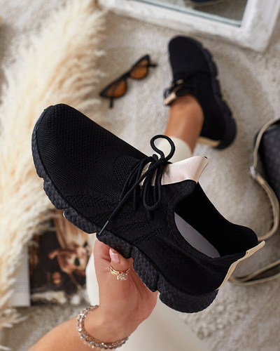 Black and beige women's sports shoes Bommgi - Footwear
