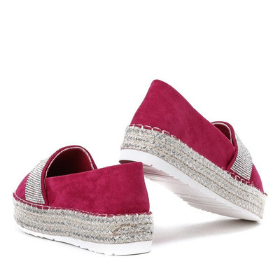 Fuchsia espadrilles with cubic zirconias Anasdiea - Footwear