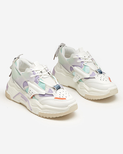 OUTLET Women's sports shoes, sneakers in white and purple Xillop - Footwear