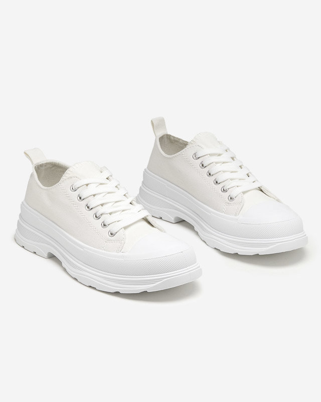 Cresoma cream women's sports sneakers - Footwear