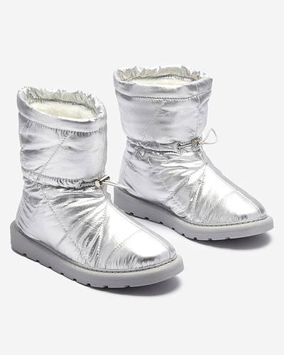 Silver women's insulated boots a'la snow boots Kaliolen - Footwear
