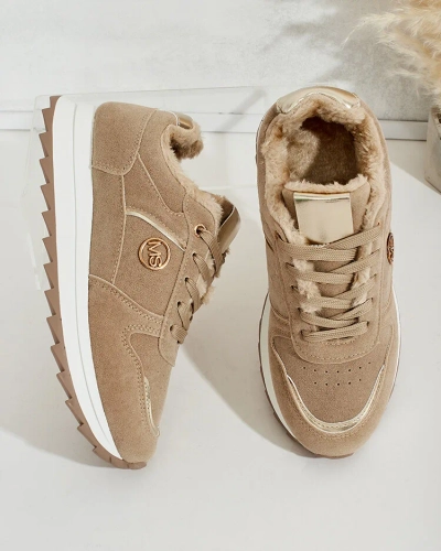 Royalfashion Siltās sieviešu kedas ar kažokādu Boris