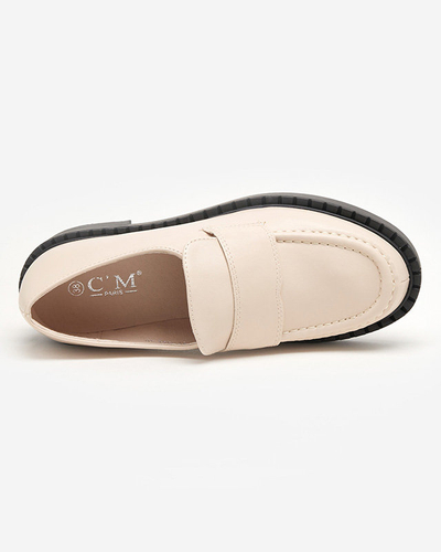Beige women's eco-leather shoes Giomre - Footwear