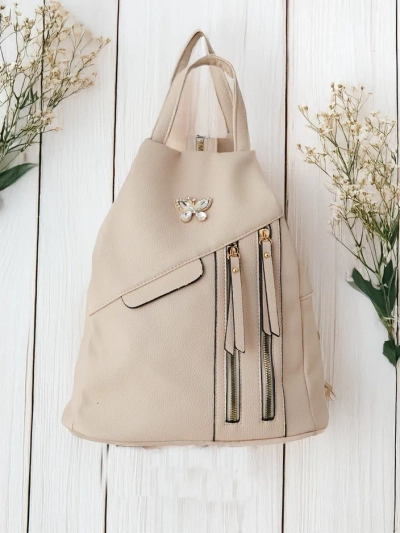 Royalfashion Small women's eco-leather triangular-shaped backpack