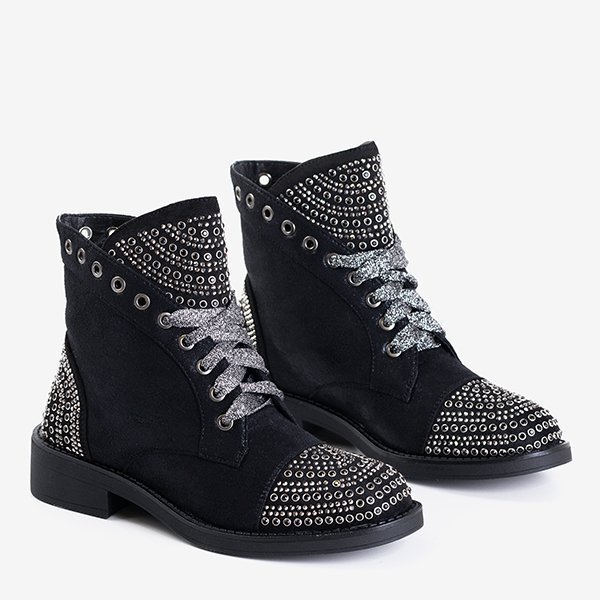 Black boots with ornaments Mesen - Shoes