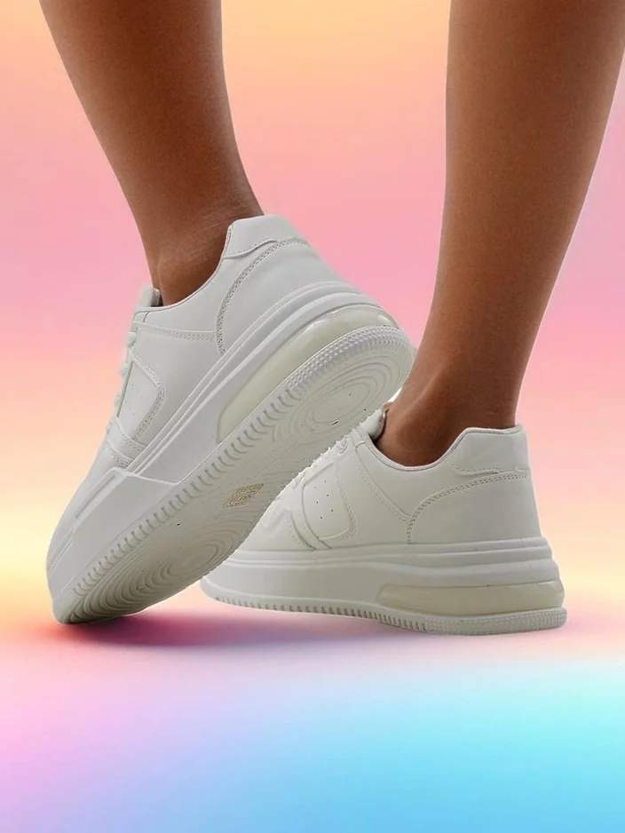 Royalfashion Women's sporty sneakers Whit