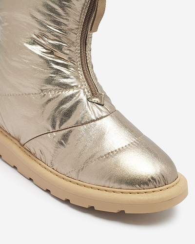 Розово-золотистая женская обувь a'la snow boots Tirigga- Footwear