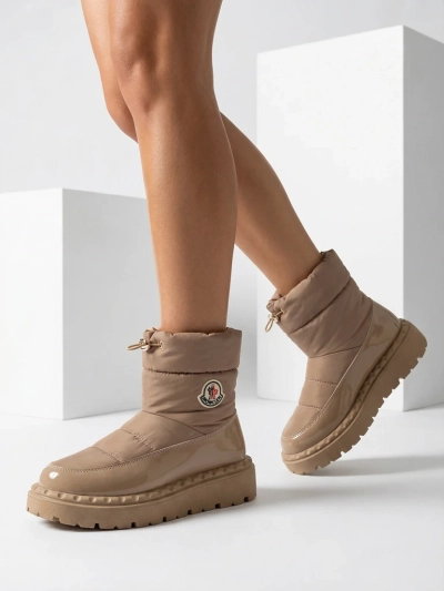 Royalfashion Sieviešu slips-on sniega zābaki brūnā krāsā Ireda