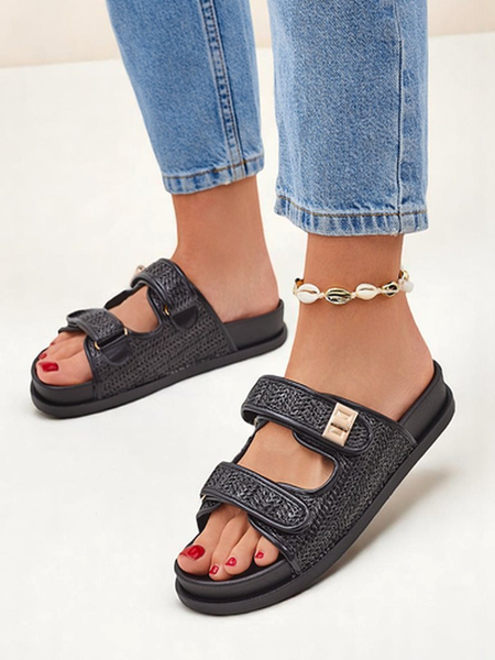 Royalfashion Sieviešu iešļūcenes ar pītu dizainu Delibeli