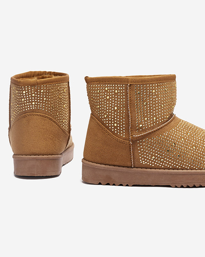 Women's snow boots with camel cubic zirconias Rudis - Footwear