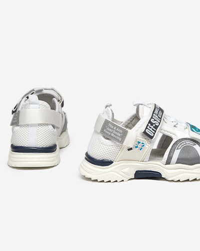 Wukapi baltas velcro bērnu sandales - Apavi