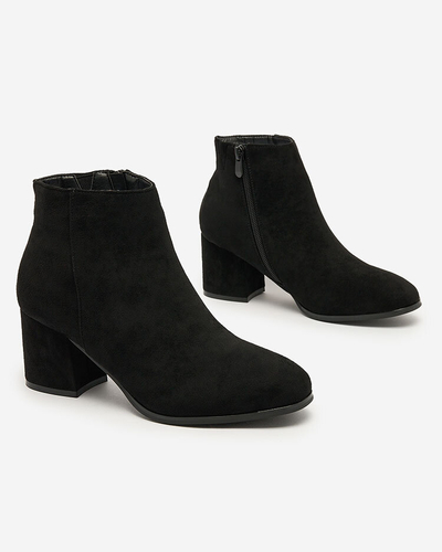 Royalfashion Black women's low stiletto boots Referra