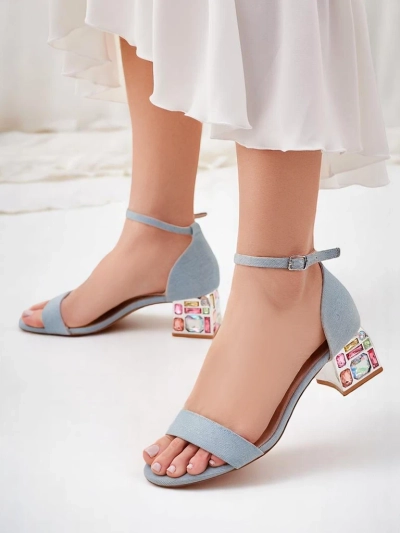 Royalfashion Women's sandals with decorative heels Ballou