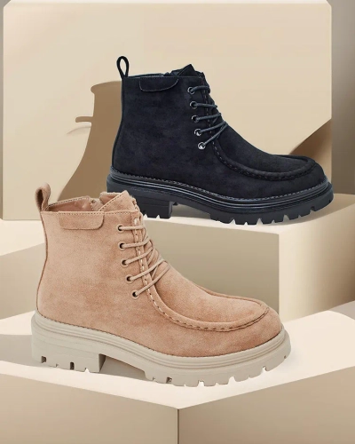 Royalfashion Women's lace-up ankle boots Rullose