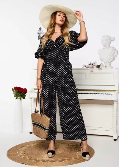 Черный длинный женский гороховый костюм - Одежда