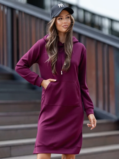 Royalfashion Kapuutsiga viskoosist dressikleit