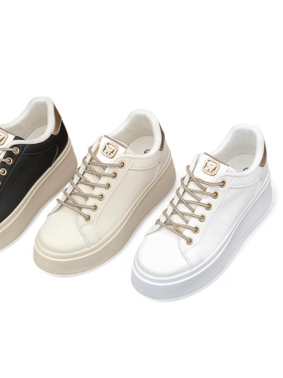 Royalfashion Women's sporty sneakers with decorative laces Eone