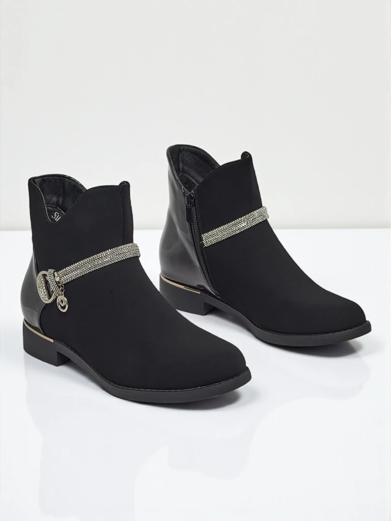 Marvella Ankle Boots made of Matte and Patent Eco-Leather
