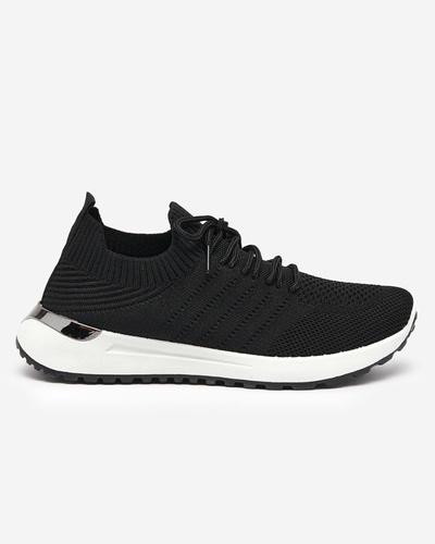 OUTLET Erina women's black woven sneakers - Footwear