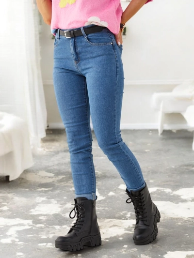 Royalfashion Sieviešu iešūto kokvilnas džinsu bikses