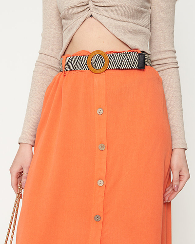 Women's orange midi skirt - Clothing
