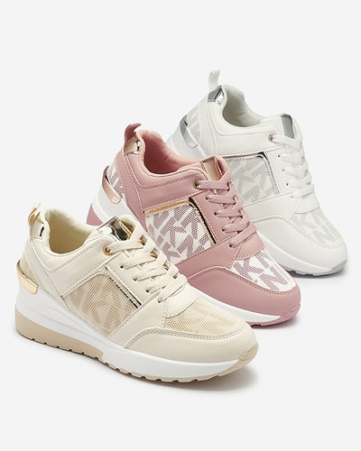 Pink Women's Sneakers with Hidden Anchor Qasvy- Footwear