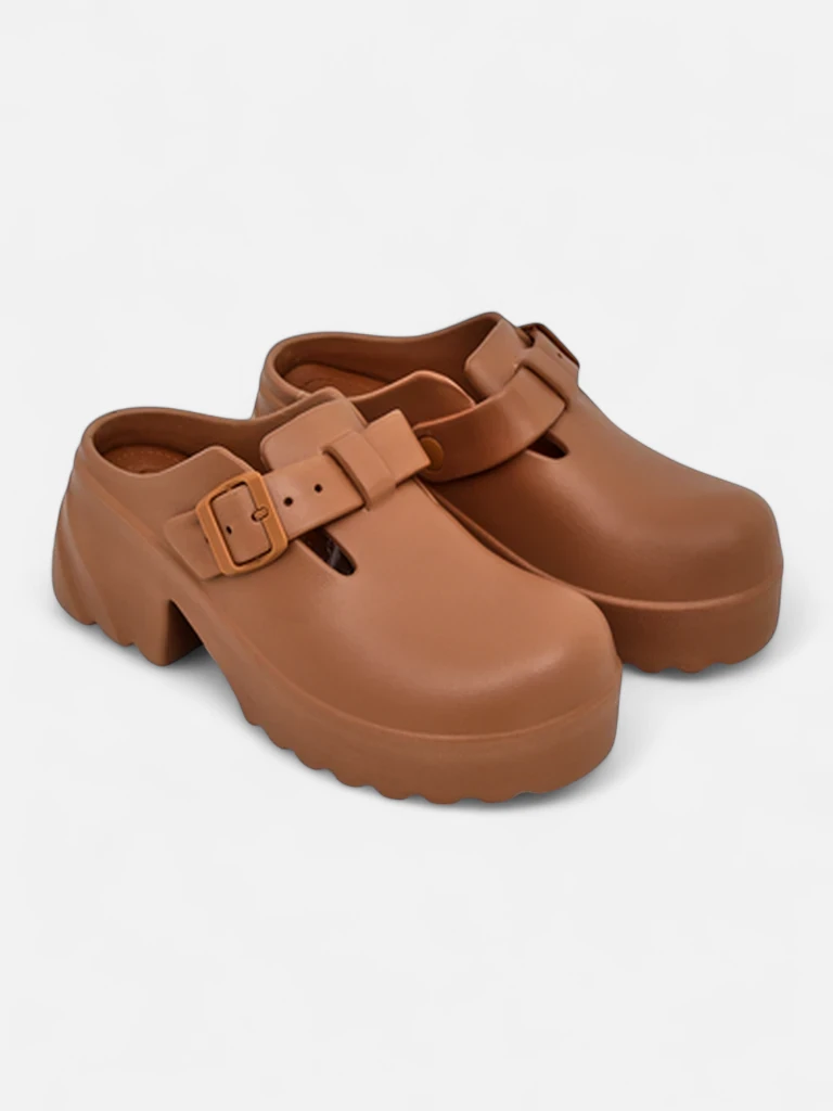 Royalfashion Women's rubber heeled sandals Voxones