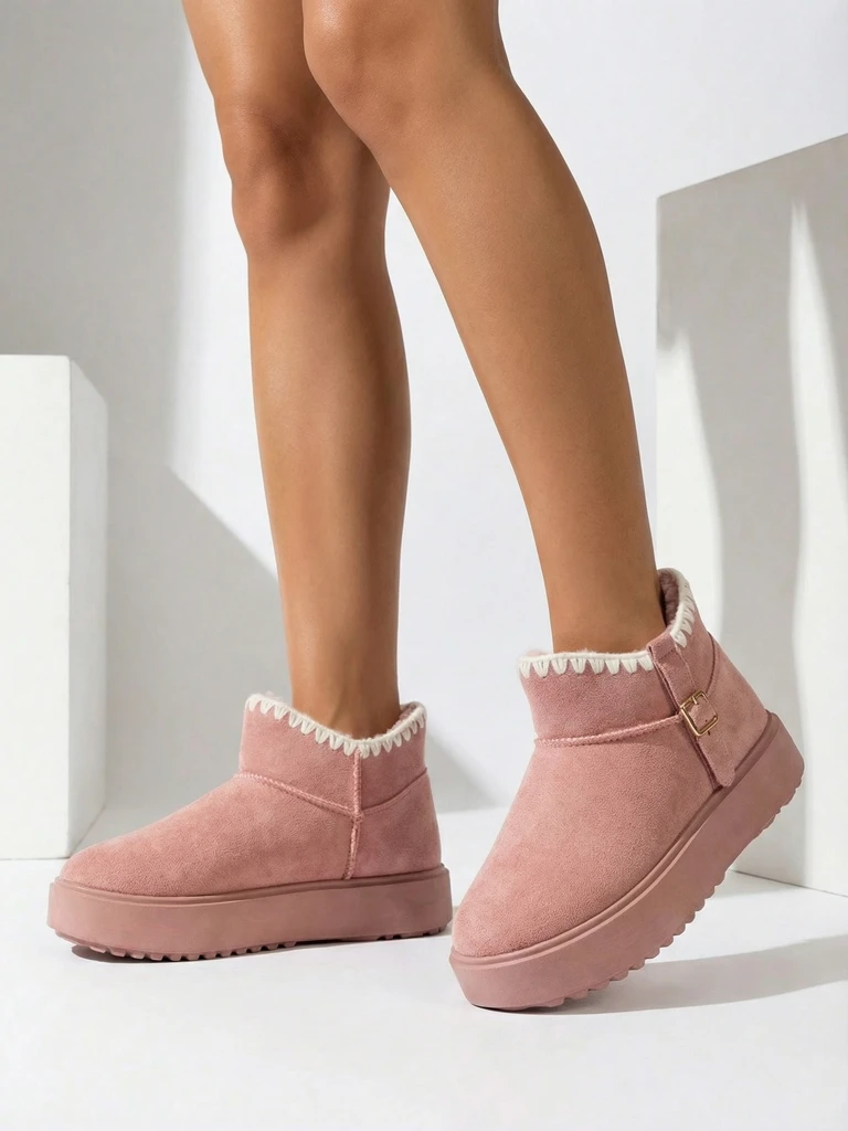 Royalfashion Women's short snow boots Ewioz