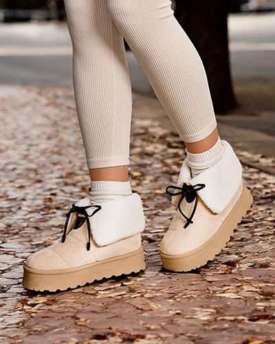 Royalfashion Ladies' lace-up snow boots Wdeno