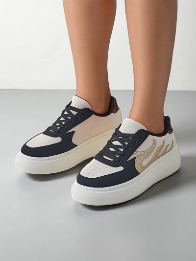 Royalfashion Women's Platform Sneakers Sisnes