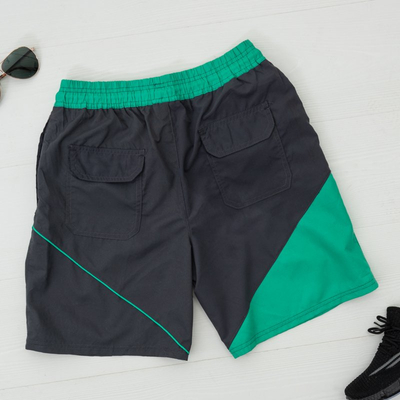 Gray and green men's sports shorts - Clothing