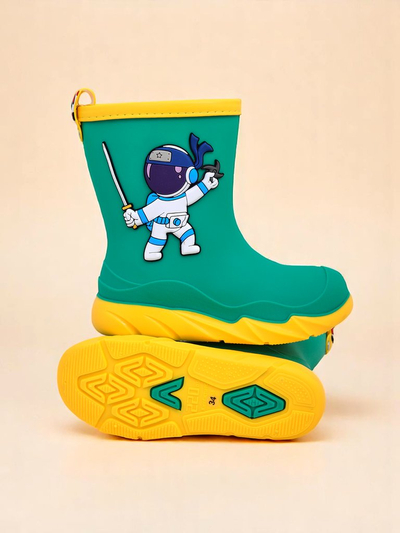 Royalfashion Children’s rain boots with the Cosmos Boy astronaut