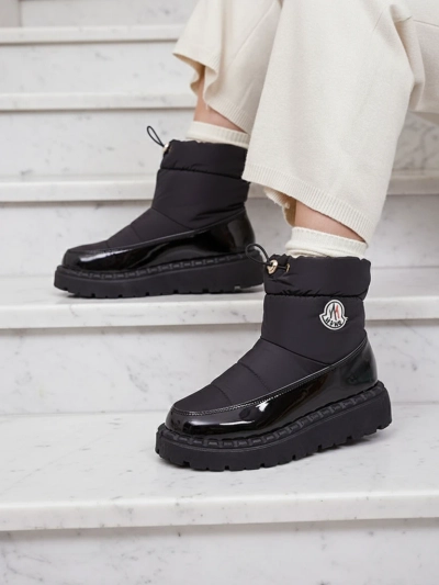 Royalfashion Women's slip-on snow boots in black color Ireda