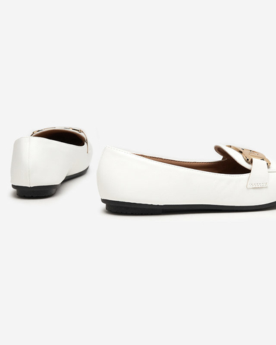 OUTLET Women's moccasins in white Melukia - Footwear