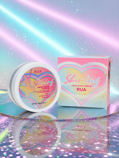 Glitter gel for face decoration in silver color