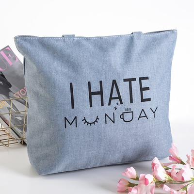 Серая сумка с надписью