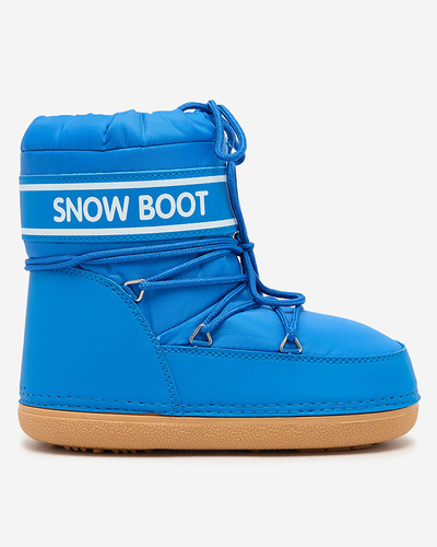 Royalfashion Blue women's snow boots with welt Soblesia