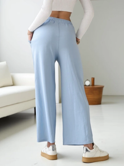 Royalfashion Women's wide sweatpants made of viscose with zirconia