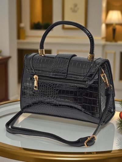 Patent Faux Leather Small Women's Handbag Lunaya