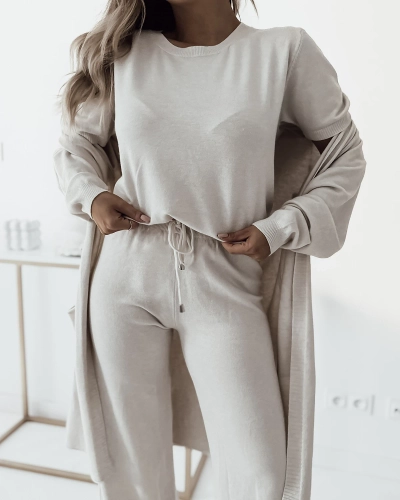 Royalfashion Бежевый женский комплект из трех предметов