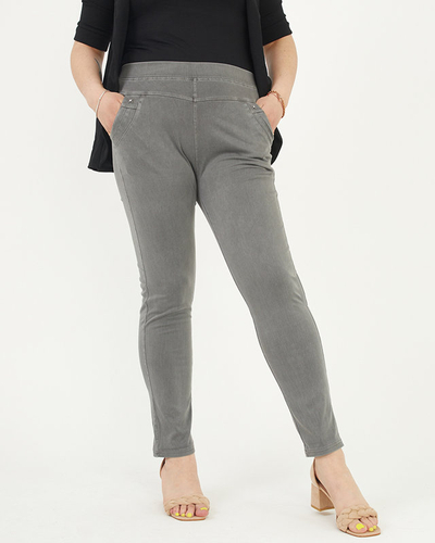 Серые женские трегинсы PLUS SIZE