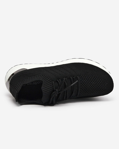 OUTLET Erina women's black woven sneakers - Footwear