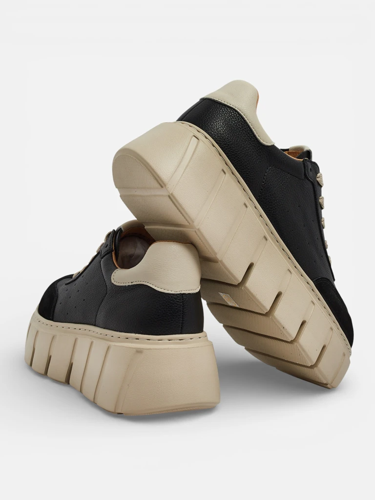 Taures Women's Natural Leather Sport Sneakers