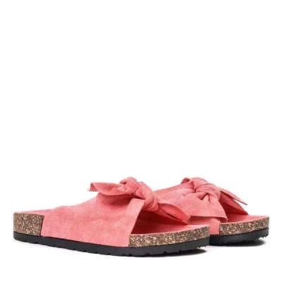 OUTLET Шлепанцы розового цвета с бантом Summer Blow - Обувь